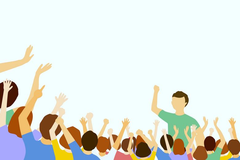 1990136903 Character overcome obstacles to succeed in her work concept. Obstacles or motivation to solve problem and lead company achievement, businesswoman jump over hurdle race obstacle vector illustration.